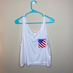 Cropped White Disney Tank